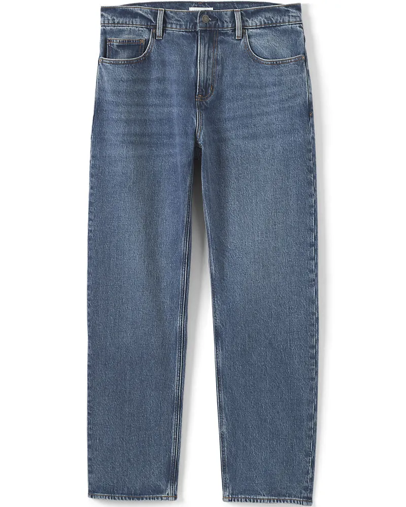 Lands' End Stretch-Denim Jeans, Classic Fit, Herren, Größe regular, Blau, Elasthan/Baumwoll-Mischung, by Blau