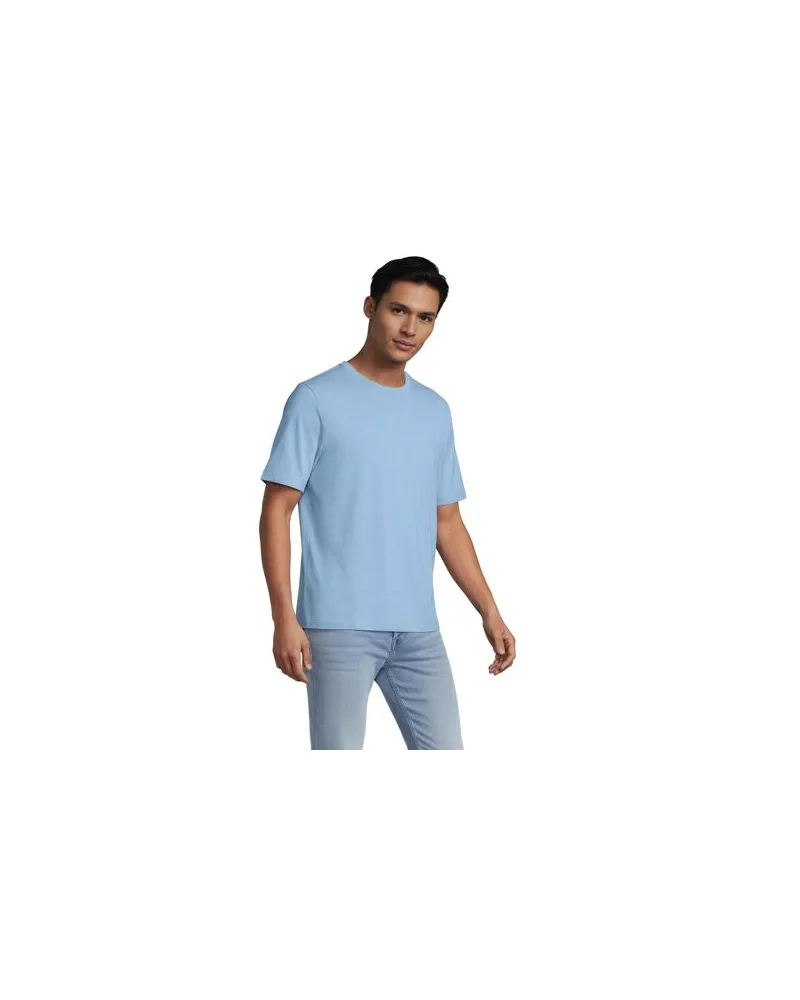 Lands' End Super-T Kurzarm-Shirt, Classic Fit, Herren, Größe:60 tall, Blau, Baumwolle, by Blau