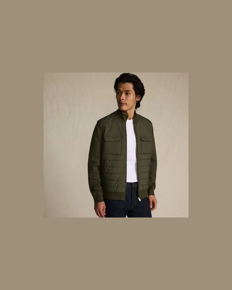 Lands' End Hybrid-Jacke, Herren, Größe:44-46 regular, Grün, Wolle/Polyester/Nylon, by Grün