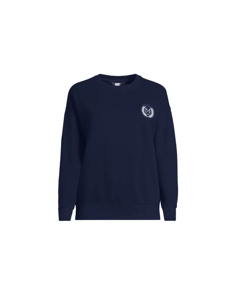 Lands' End Sweatshirt SERIOUS SWEATS, Damen, Größe:44-46 regular, Blau, Elasthan/Baumwoll-Mischung/Polyester-Mischung, by Blau