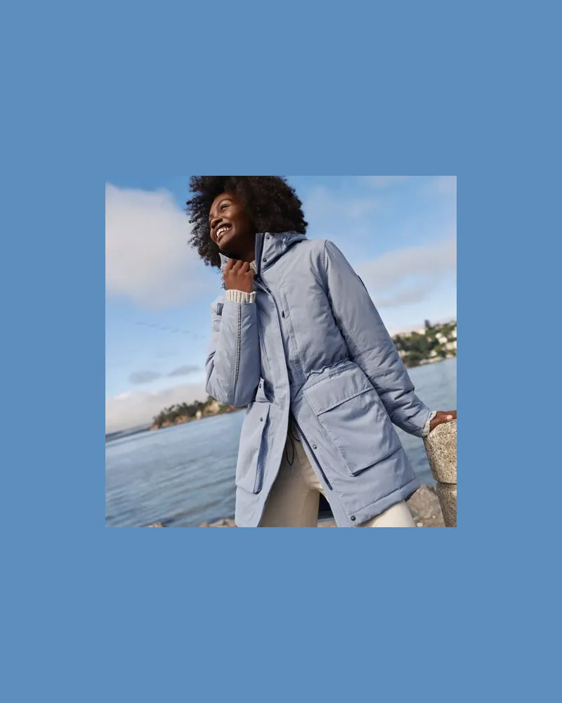 Lands' End Wasserdichter 3-in-1-Parka Squall, Damen, Größe:32-34 regular, Blau, Polyester/Nylon, by Blau