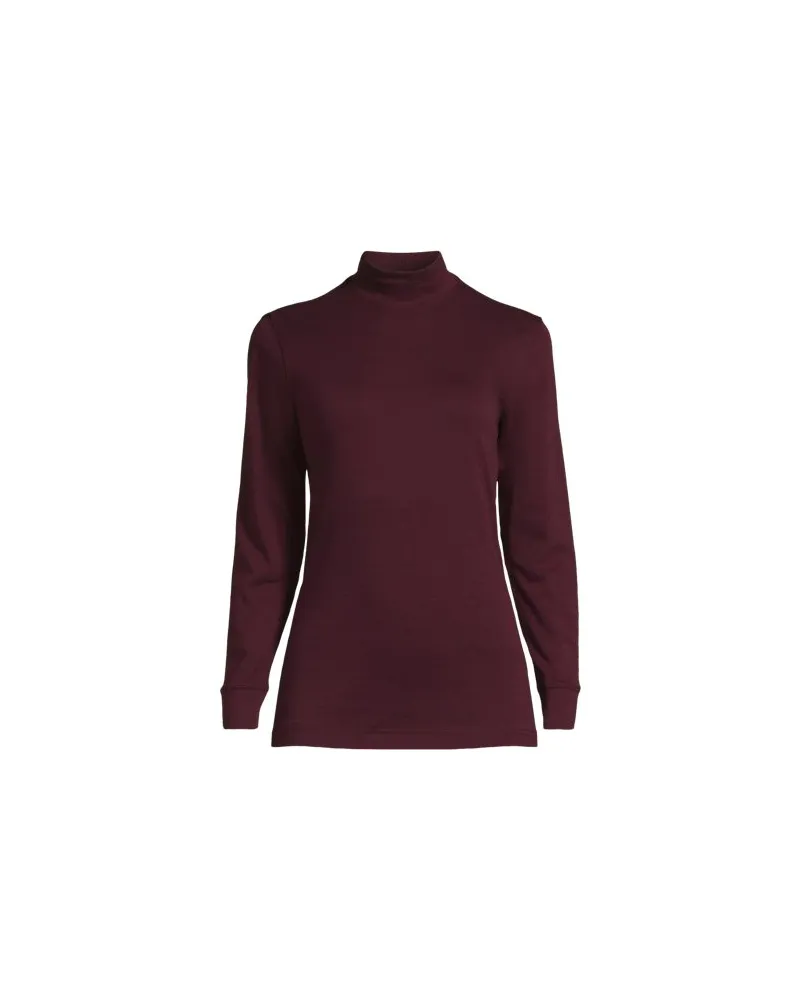 Lands' End Baumwoll-Stehkragenshirt, Damen, Größe:40-42 regular, Rot, Baumwolle, by Rot