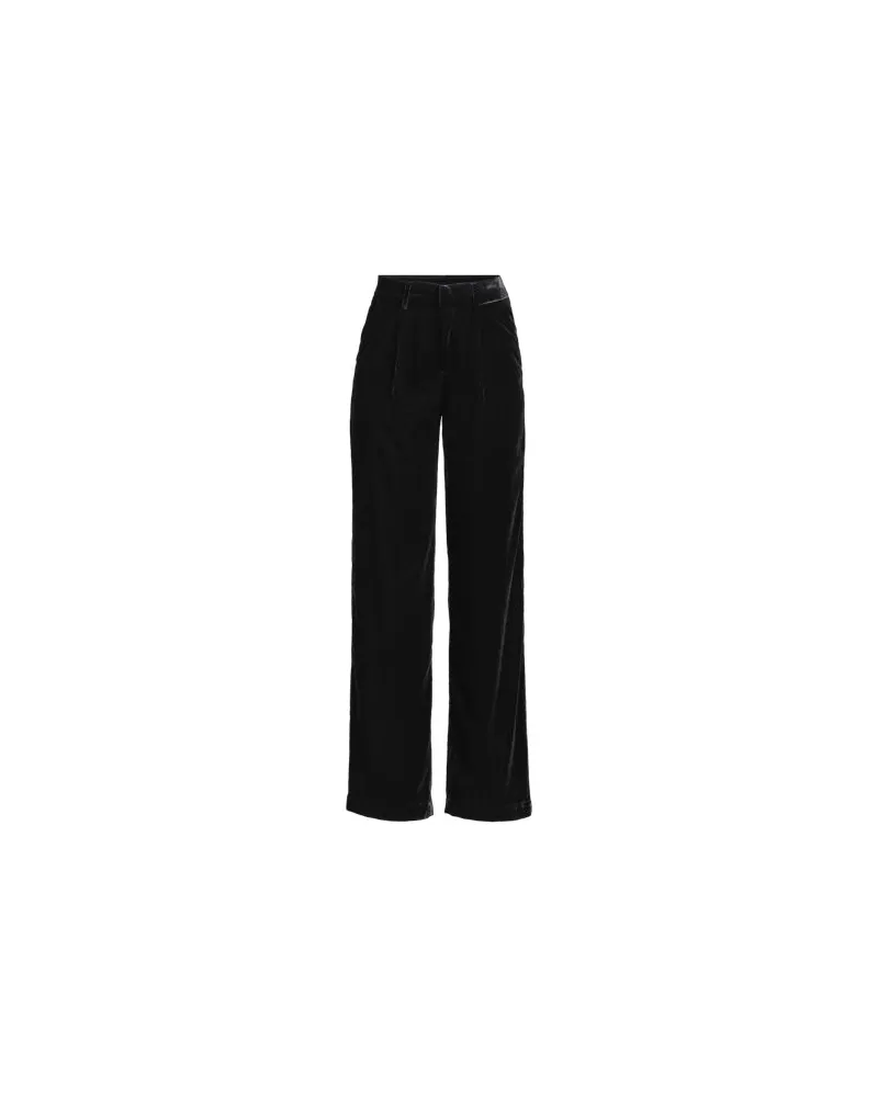 Lands' End Samthose mit weitem Bein, Damen, Größe:34 petite, Schwarz, by Schwarz