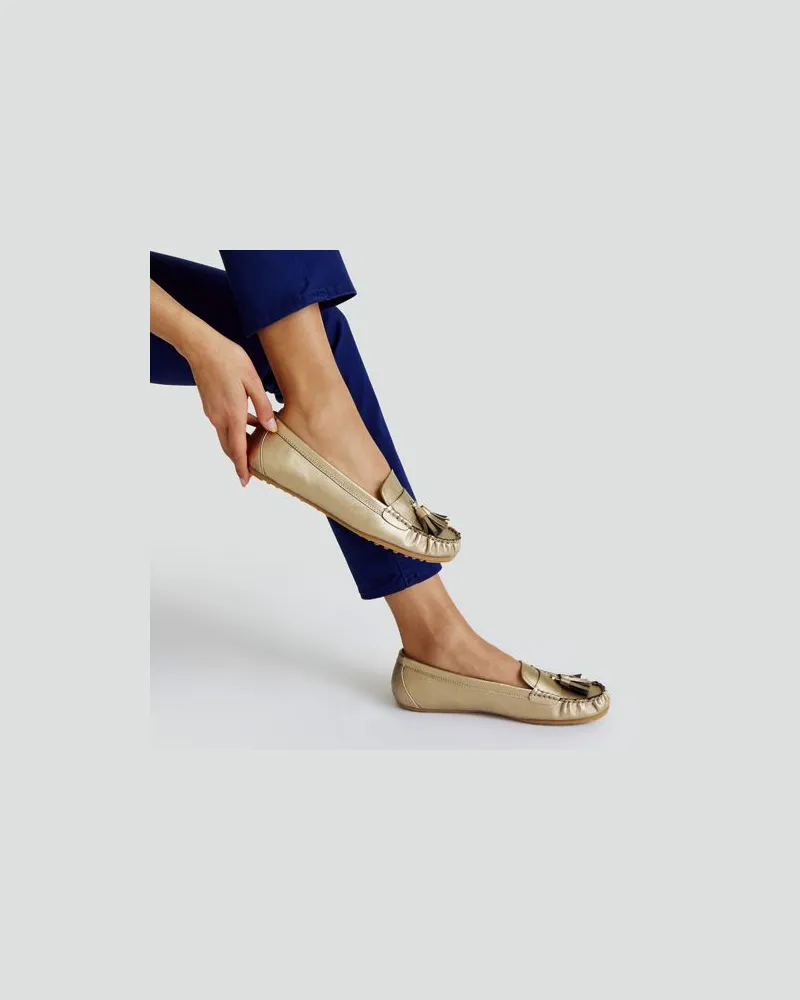 Lands' End Tassel-Loafer im Autoschuh-Design, Damen, Größe regular, Sonstige, by Sonstige