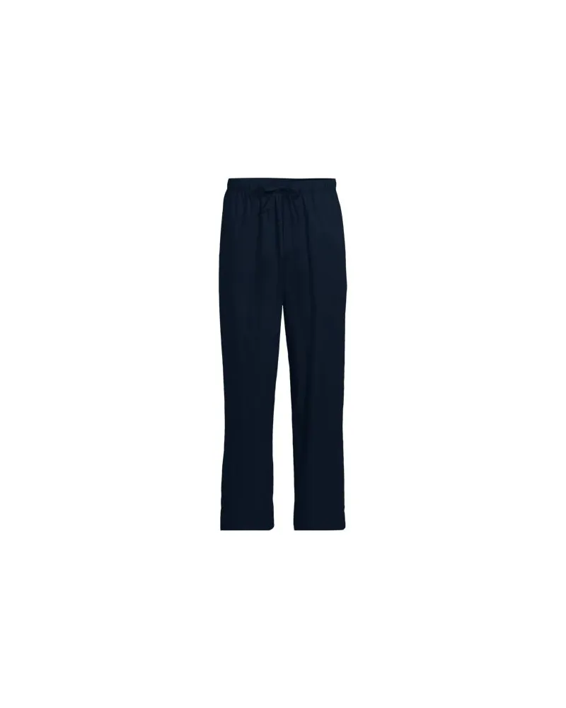 Lands' End Essenzielle Baumwoll-Pyjamahose, Herren, Größe:60 regular, Blau, Baumwolle, by Blau