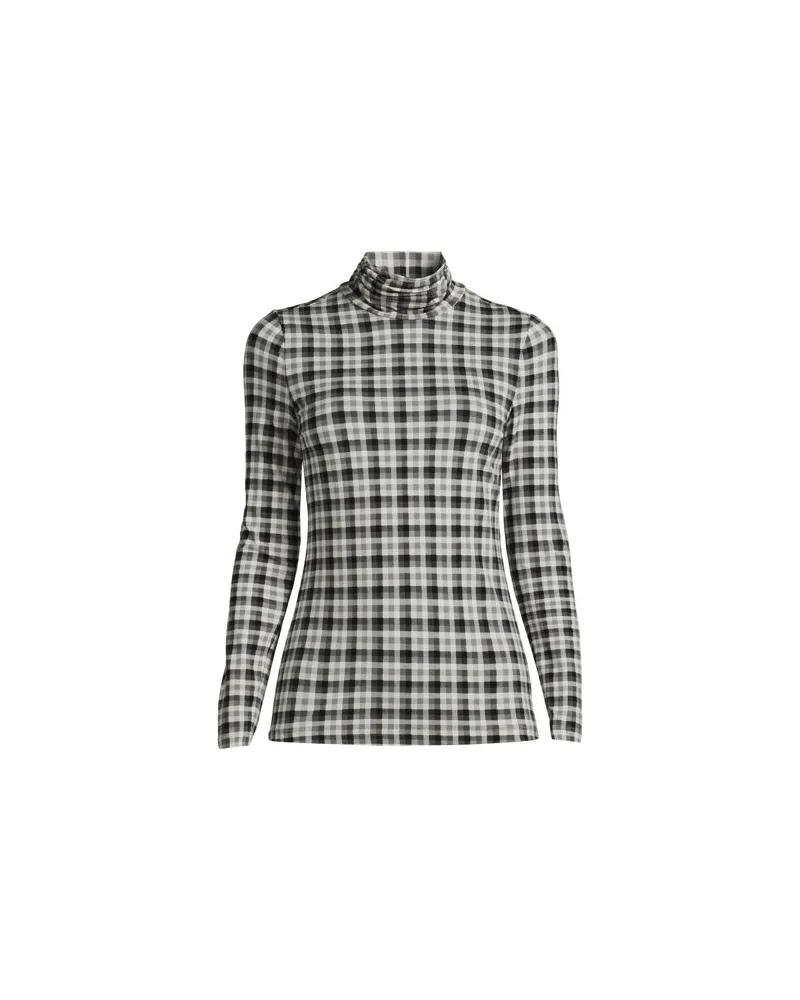 Lands' End Rollkragenshirt aus Baumwoll/Modalmix, Damen, Größe regular, Grau, Baumwolle/Elasthan/Baumwolle Modal, by Grau
