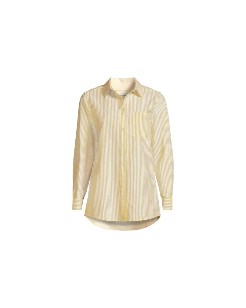 Lands' End Langarm Oxford-Hemd, Damen, Größe:40-42 petite, Gelb, Baumwolle, by Gelb