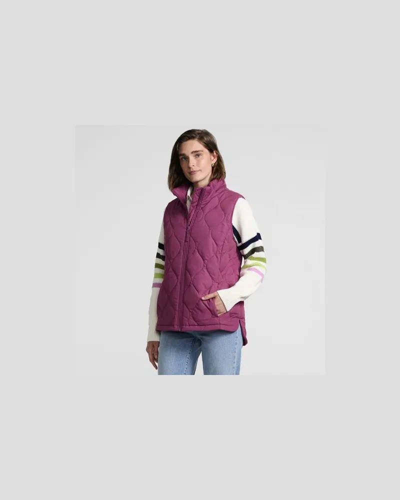 Lands' End Isolierte Steppweste FeatherFree, Damen, Größe petite, Rot, Polyester, by Rot