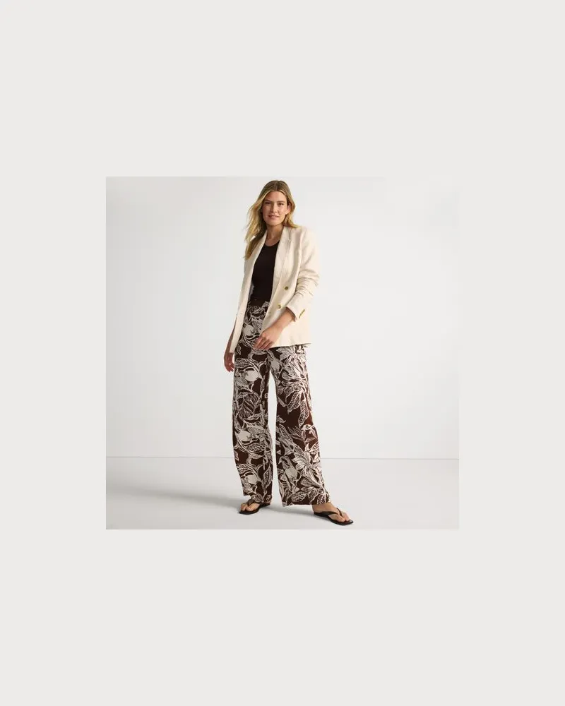 Lands' End Gemusterte Schlupfhose, Damen, Größe:34 petite, Braun, Viskose, by Braun