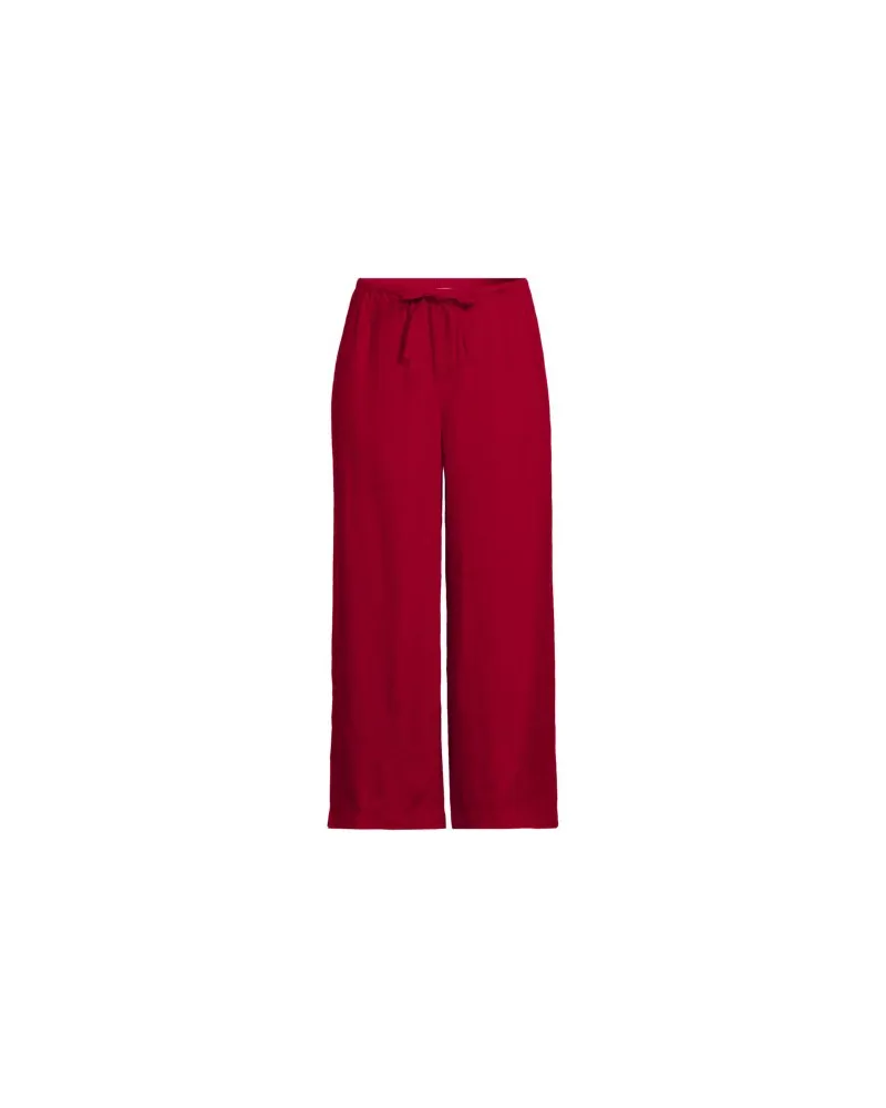 Lands' End Weite 7 Schlupfhose aus reinem Leinen, Damen, Größe petite, Rot, by Rot