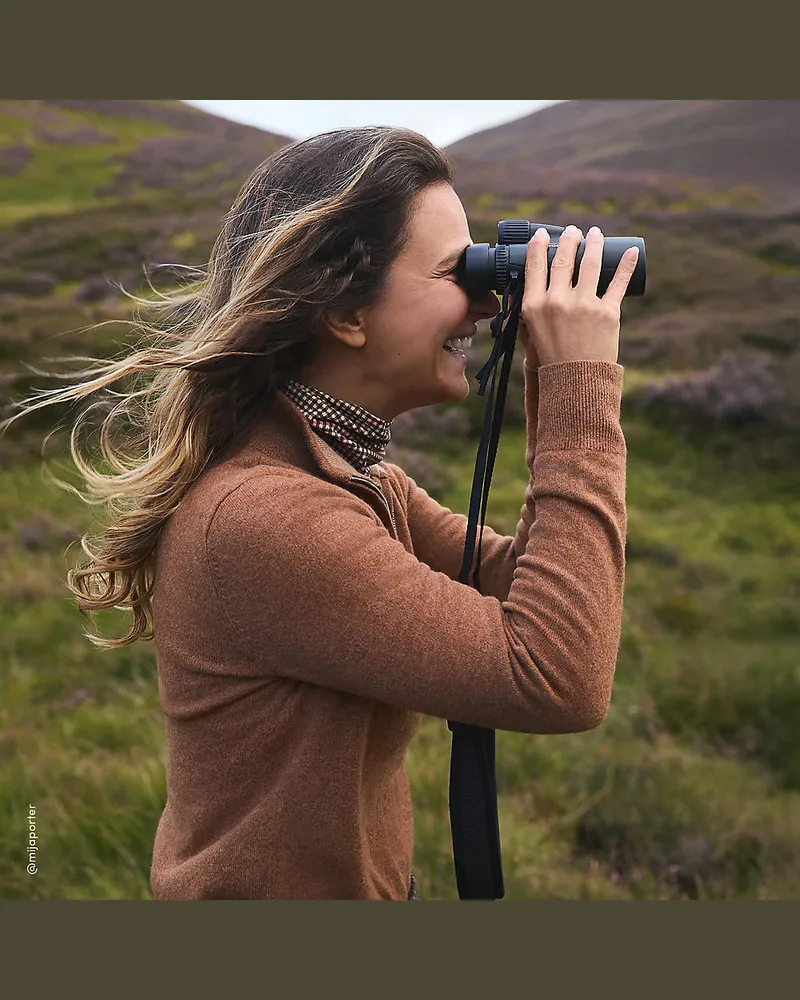 Lands' End Kaschmir-Pullover mit Reißverschluss, Damen, Größe petite, Braun, by Braun