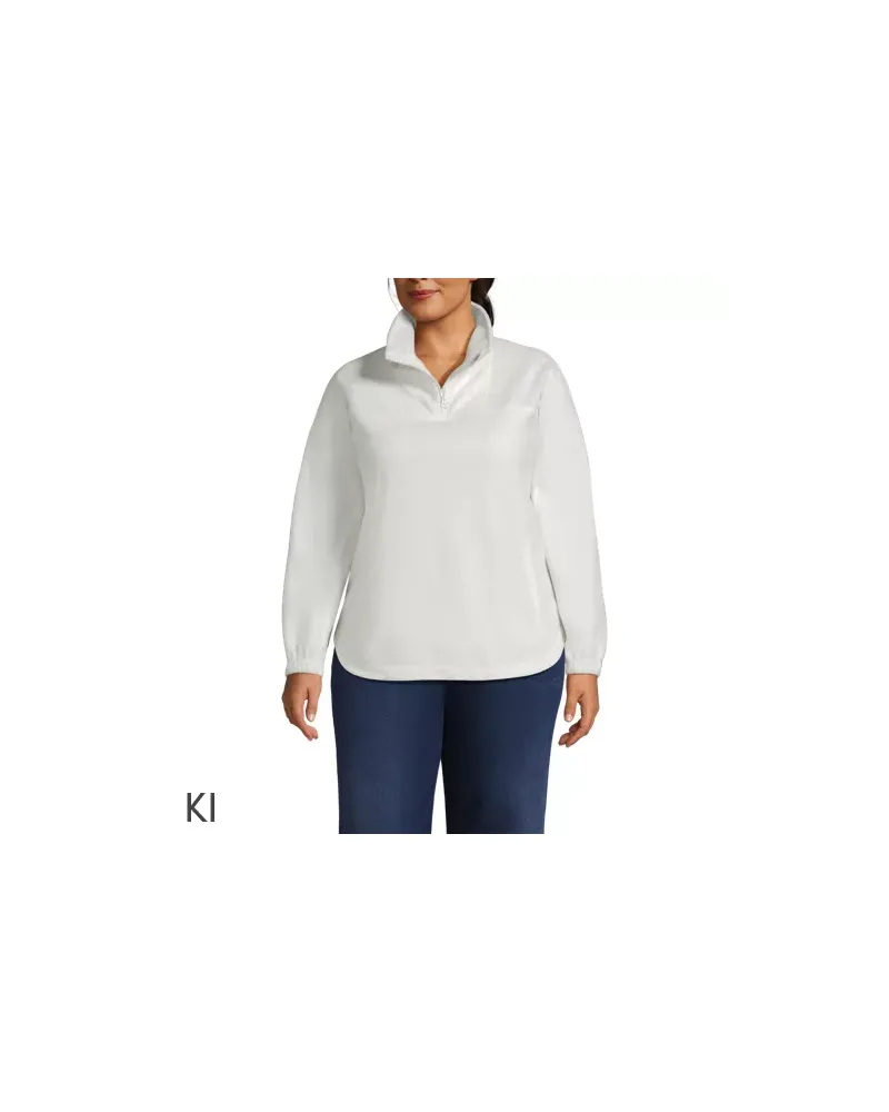 Lands' End Luxe Fleece-Pullover, Damen, Größe plus, Grau, Polyester, by Grau