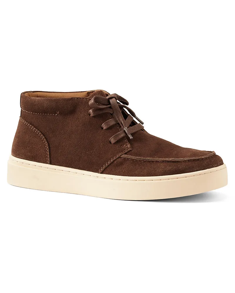 Lands' End Schnürboots aus Veloursleder, Herren, Größe regular, Braun, Rauleder, by Braun