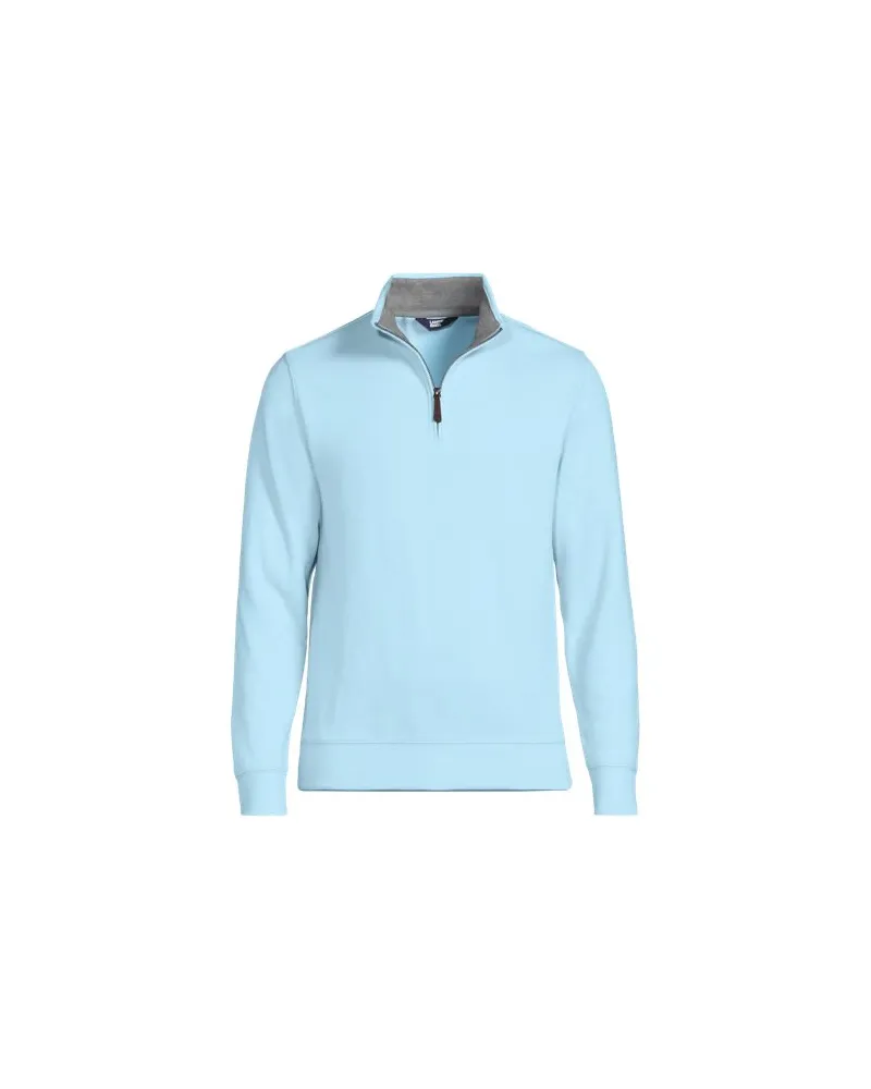 Lands' End Zipper-Pullover aus Bedford-Ripp, Herren, Größe:48-50 regular, Blau, Baumwolle, by Blau