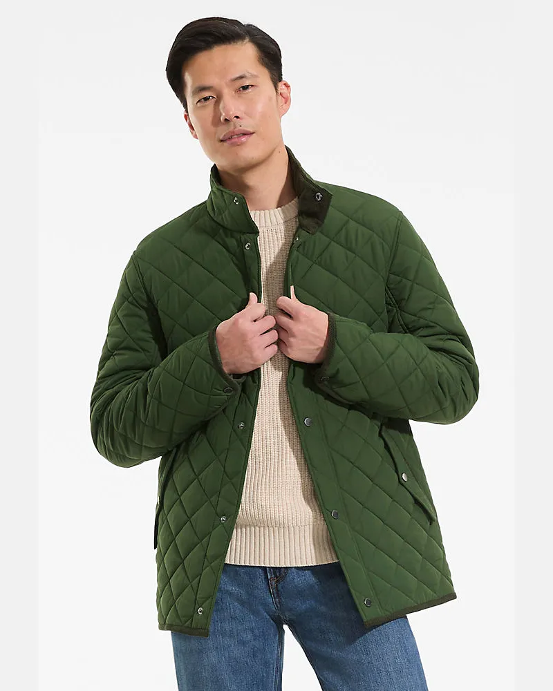 Lands' End Steppjacke FeatherFree, Herren, Größe regular, Grün, Polyester, by Grün