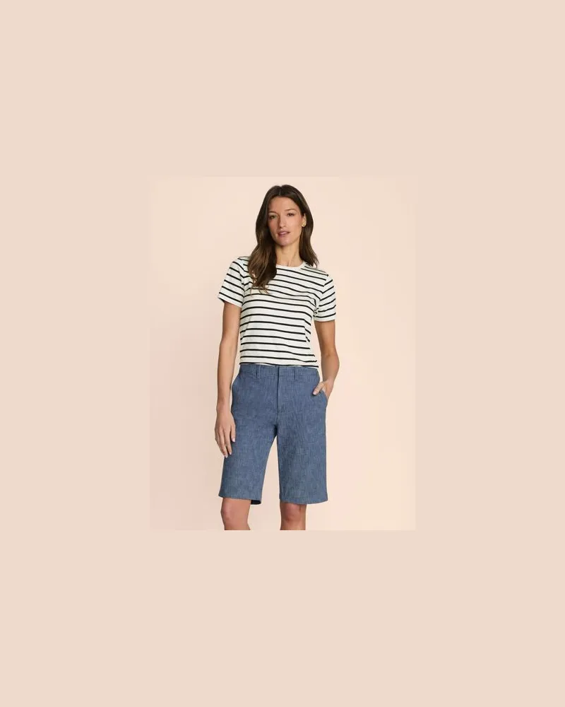 Lands' End Chambray-Bermudas, Damen, Größe petite, Blau, Elasthan/Baumwoll-Mischung, by Blau