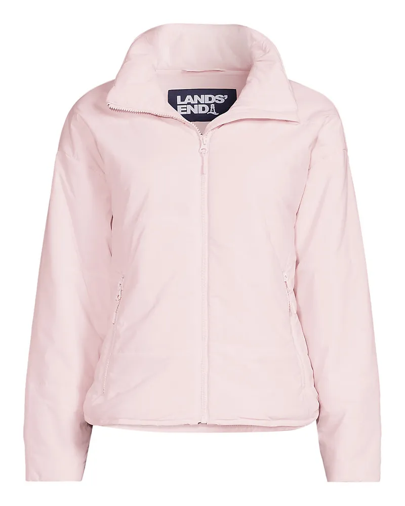 Lands' End Leichte verstaubare Steppjacke, Damen, Größe plus, Weiß, Nylon-Mischung, by Weiß