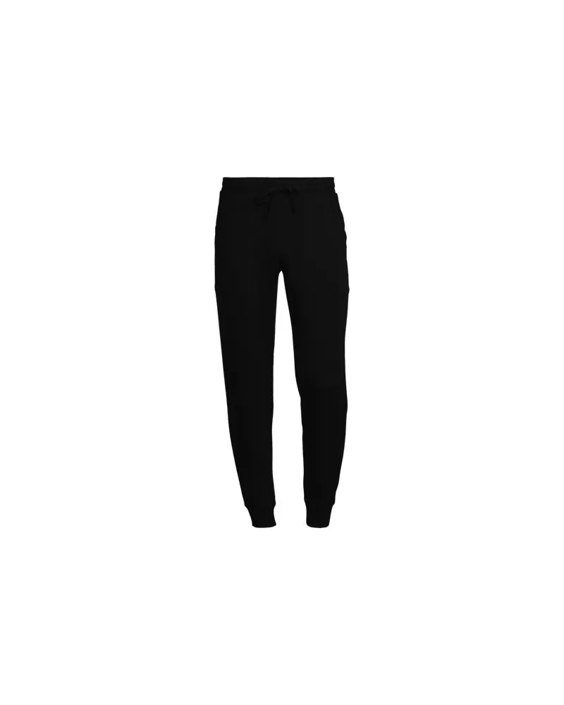 Lands' End Weiche Rippstrick-Freizeithose, Herren, Größe:44-46 regular, Schwarz, Elasthan/Viskose-Mischung/Polyester-Mischung, by Schwarz