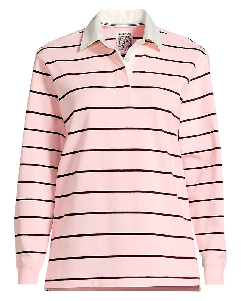 Lands' End Rugby-Shirt, Damen, Größe petite, Pink, Baumwolle, by Pink