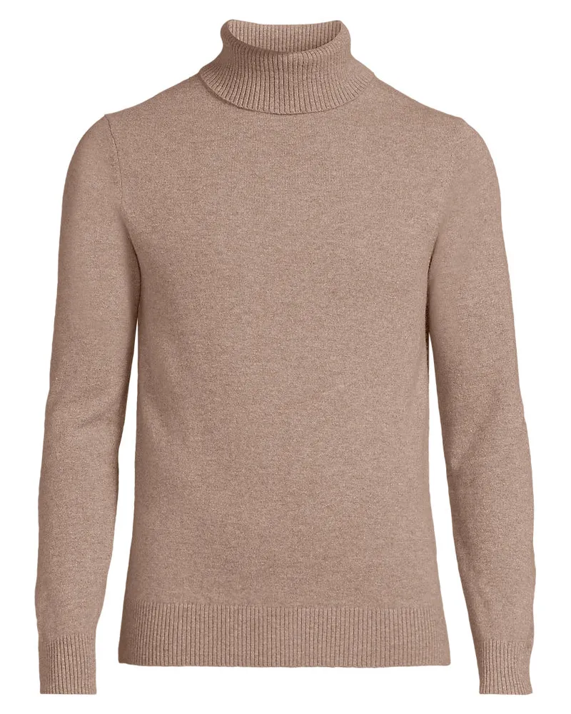 Lands' End Kaschmir-Rollkragenpullover, Herren, Größe regular, Braun, Kaschmir, by Braun