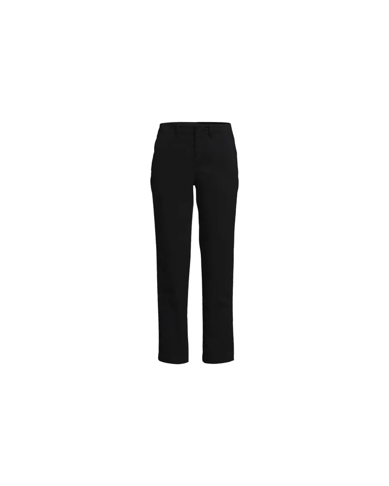 Lands' End 7/8-Chinos mit geradem Bein Mid Waist, Damen, Größe petite, Schwarz, by Schwarz