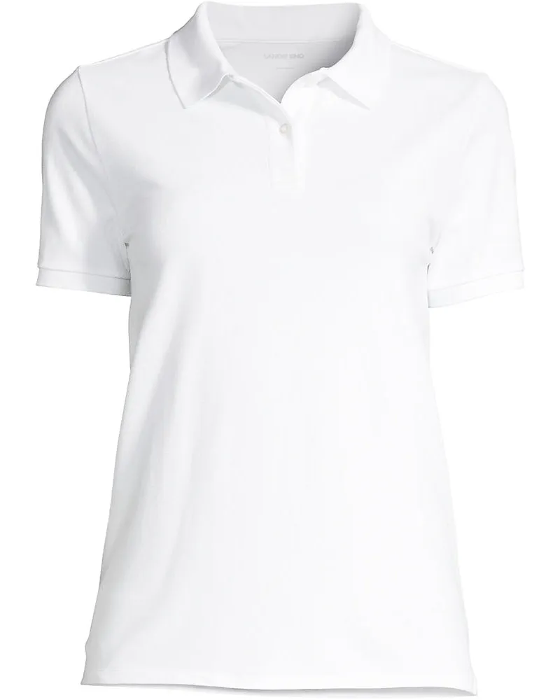 Lands' End PiquÃ©-Poloshirt, Damen, GrÃ¶ÃŸe plus, WeiÃŸ, Baumwoll-Mischung, by Weiãÿ
