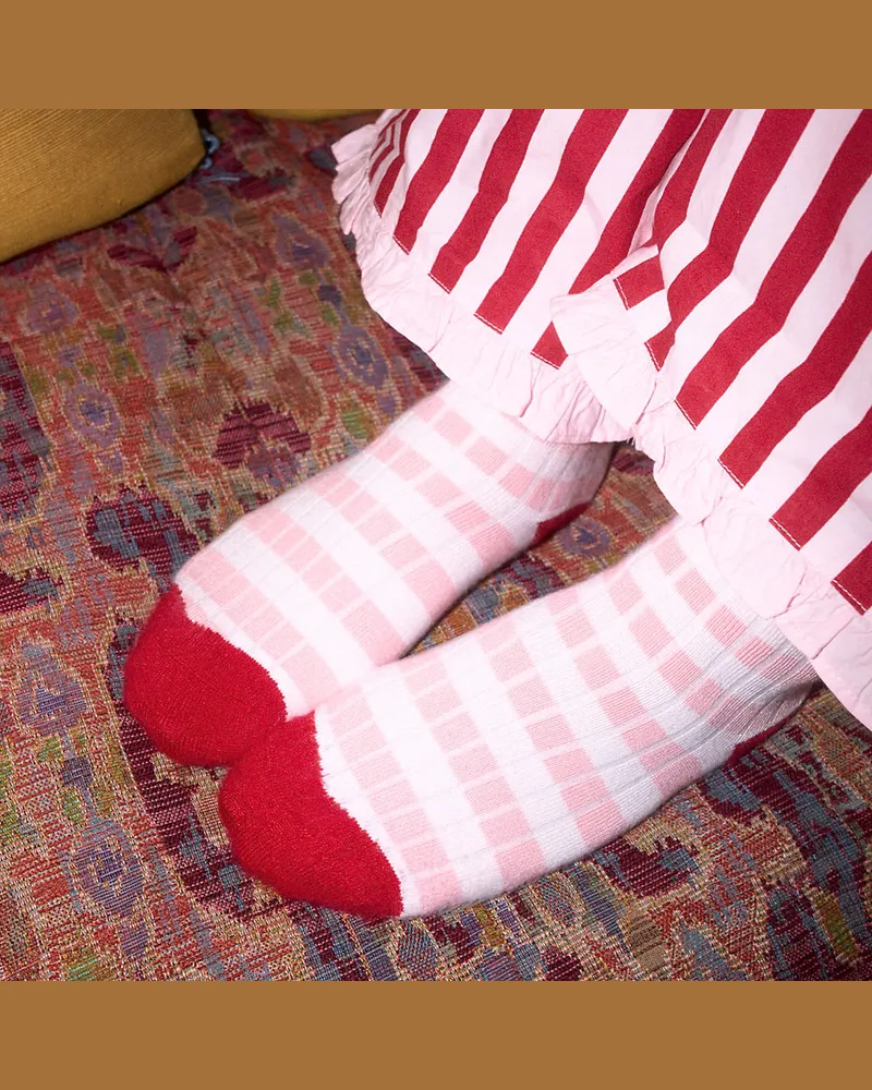 Lands' End x Lulu Guinness Lips Socken (3er-Set), Damen, Größe:null regular, Blau, Polyester/Polyester-Mischung, by Lands' End Blau