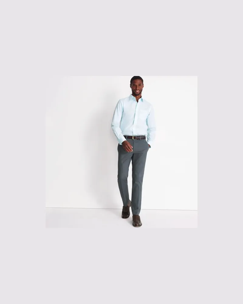 Lands' End Bügelleichte Chino, Straight Fit, Herren, Größe regular, Grau, Baumwolle, by Grau