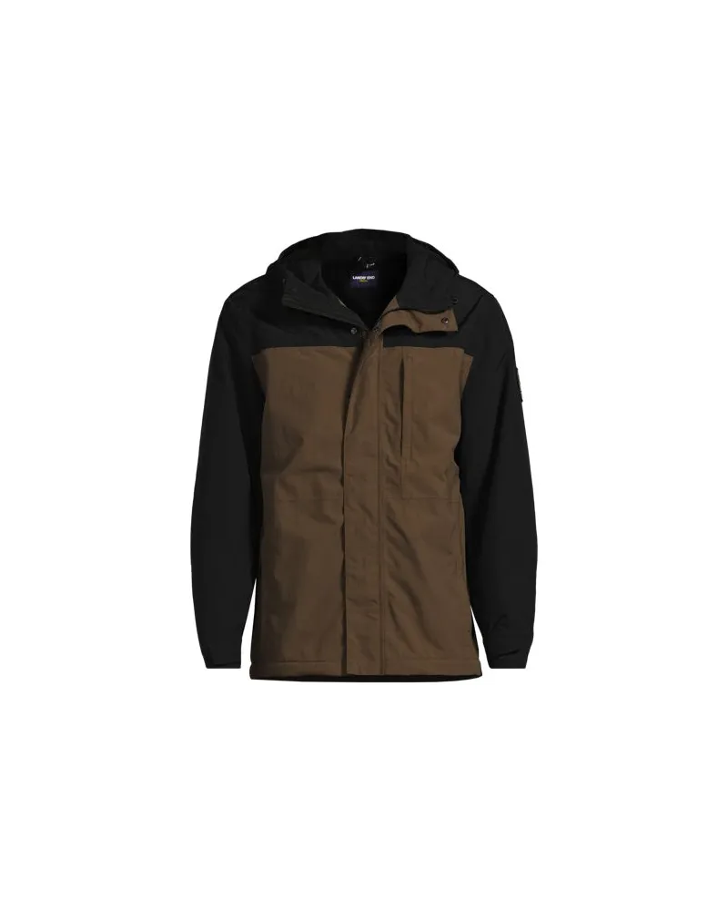 Lands' End Kapuzenjacke SQUALL, Herren, Größe:60 regular, Braun, Polyester/Nylon-Mischung, by Braun