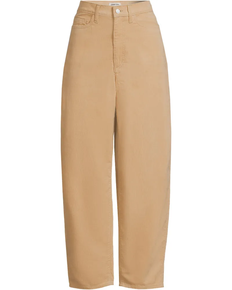 Lands' End Barrel-Feincordhose, Damen, Größe petite, Weiß, Baumwolle, by Weiß