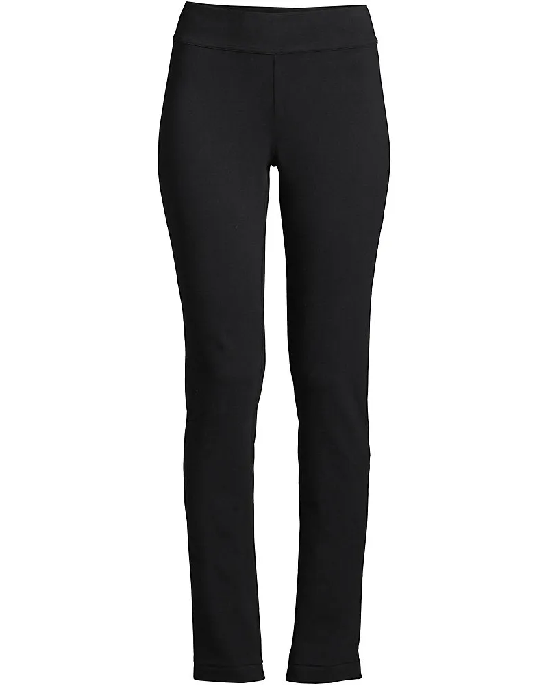 Lands' End Slim Fit Starfish Jersey-Freizeithose, Damen, Größe plus, Schwarz, Elasthan/Baumwoll-Mischung, by Schwarz