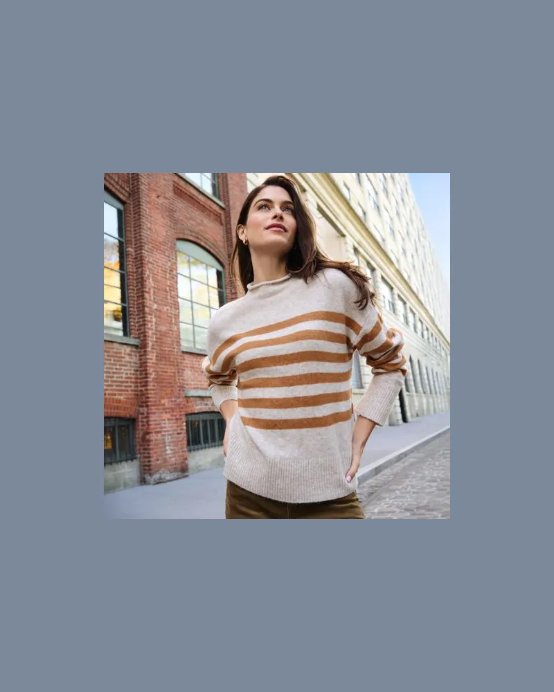 Lands' End Soft Touch Pullover, Damen, Größe regular, Beige, by Beige