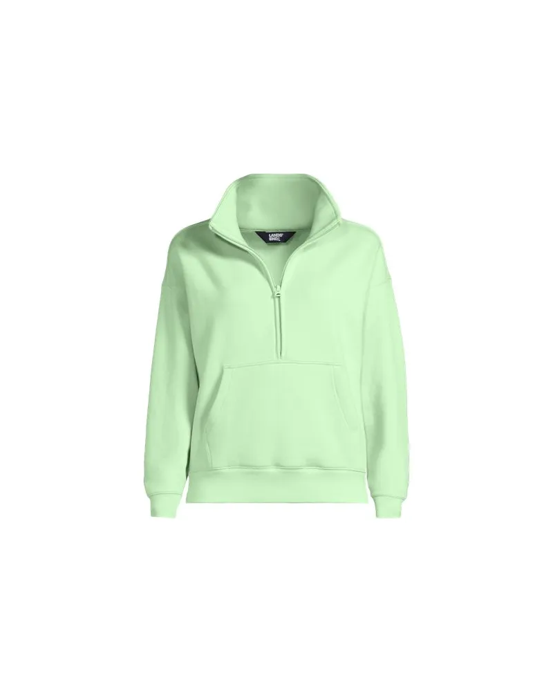 Lands' End Sweatshirt SERIOUS SWEATS mit Reißverschluss, Damen, Größe:40-42 regular, Grün, Baumwoll-Mischung/Polyester-Mischung, by Grün