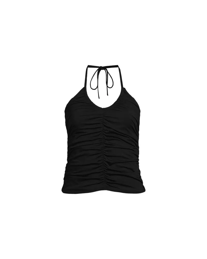Lands' End Wandelbares Neckholder-Tankinitop mit Raffungen, Damen, Größe:34 regular, Schwarz, Elasthan/Nylon, by Schwarz