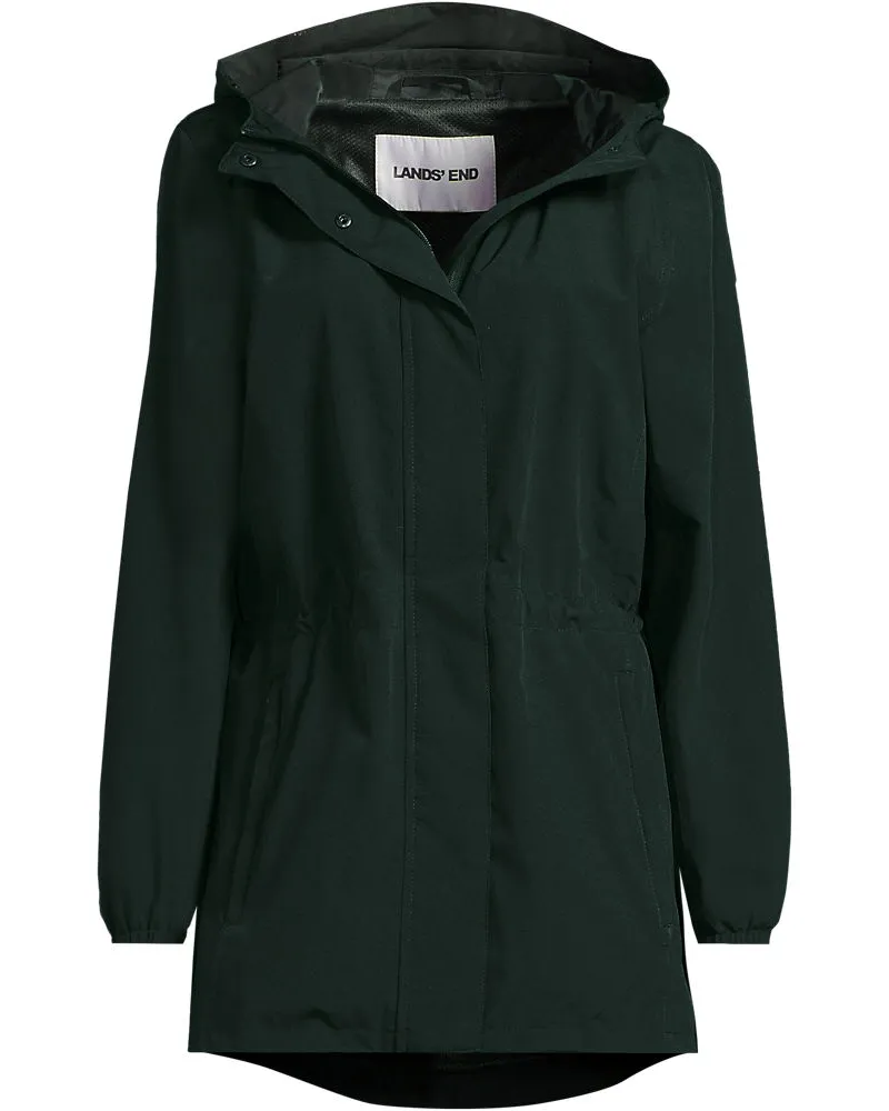 Lands' End Wasserdichte Regenjacke SQUALL mit Packfach, Damen, Größe plus, Grün, Polyester, by Grün