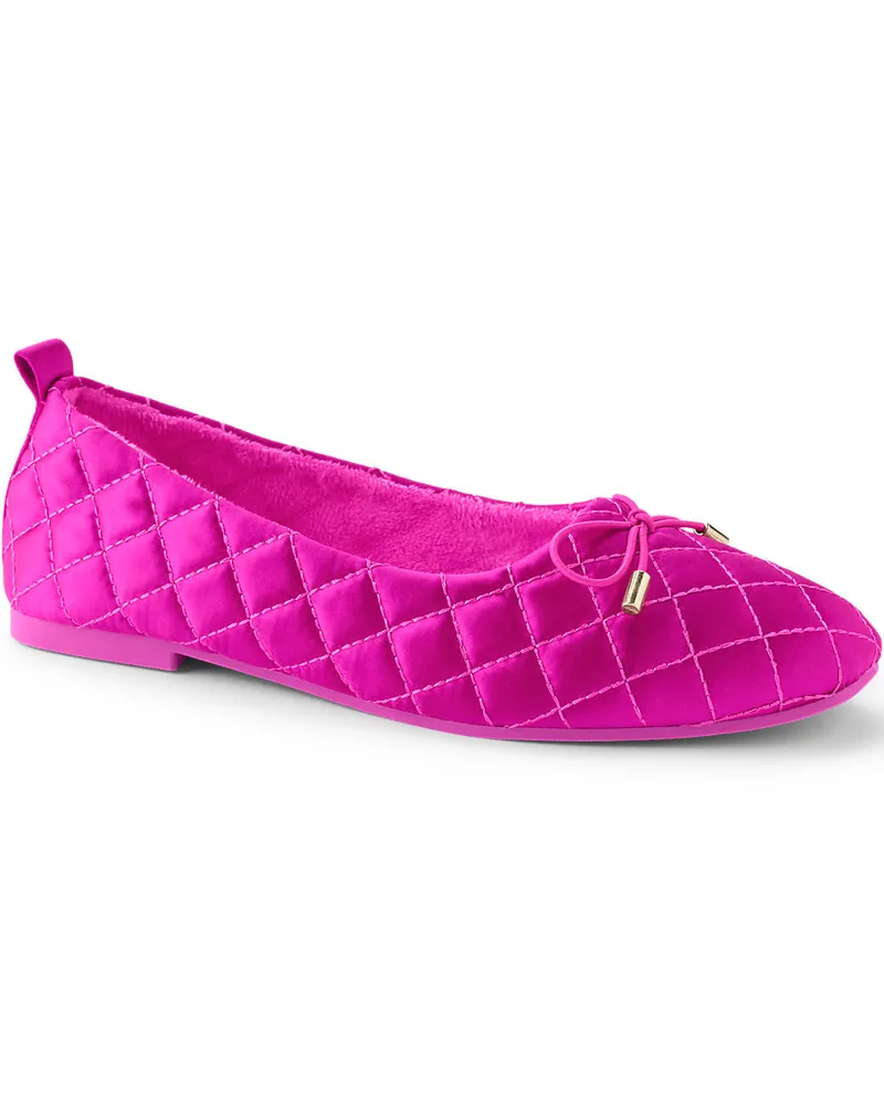 Lands' End Ballerinas mit Schleife, Damen, Größe regular, Pink, by Pink