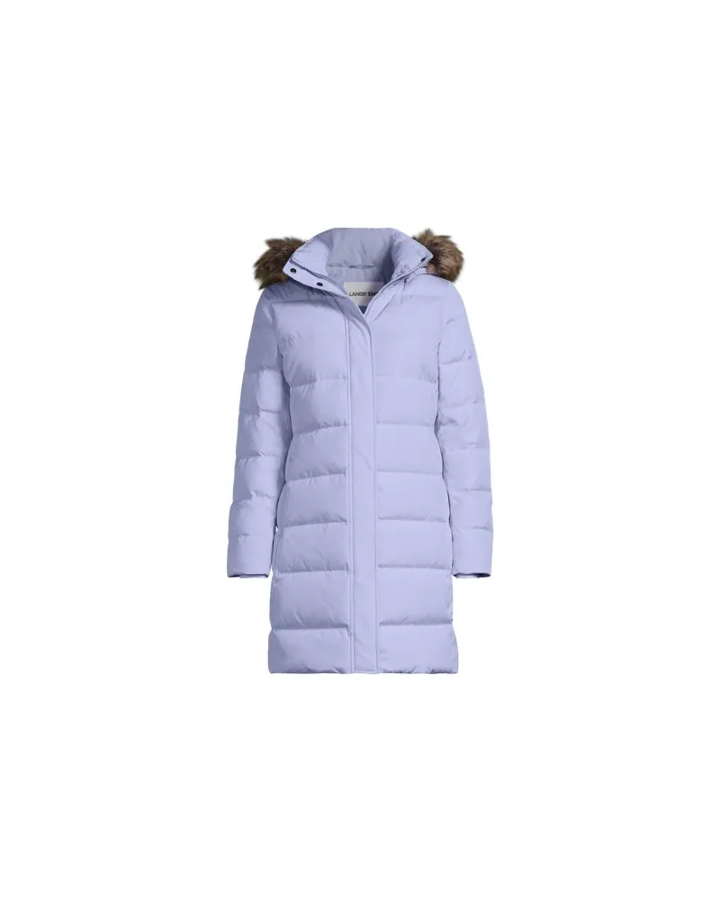 Lands' End Daunenmantel mit Kapuze, Damen, Größe:40-42 petite, Lila, Polyester, by Lila