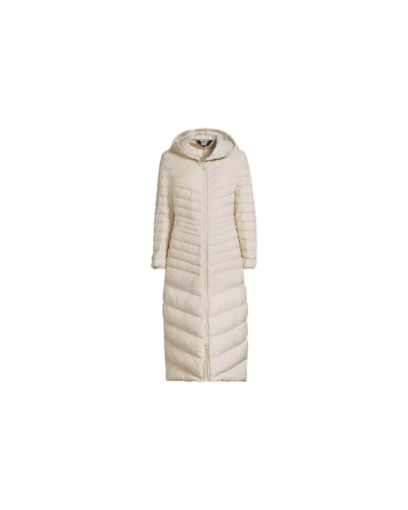 Lands' End Ultraleichter Maxi-Daunenmantel mit Kapuze WANDERWEIGHT, Damen, Größe plus, Schwarz, Nylon/Daunen, by Schwarz