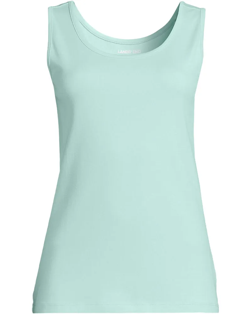 Lands' End Baumwoll-Top, Damen, Größe plus, Blau, Baumwolle, by Blau