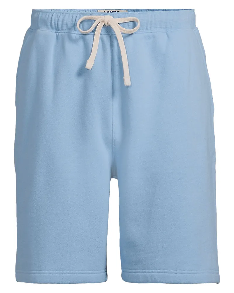 Lands' End Serious Sweats Shorts, Herren, Größe regular, Blau, Baumwoll-Mischung/Polyester-Mischung, by Blau