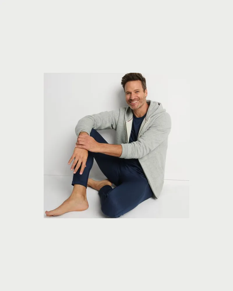 Lands' End Langärmeliges Expedition Thermaskin Rundhals-Shirt, Herren, Größe:56-58 regular, Blau, Polyester-Mischung, by Blau