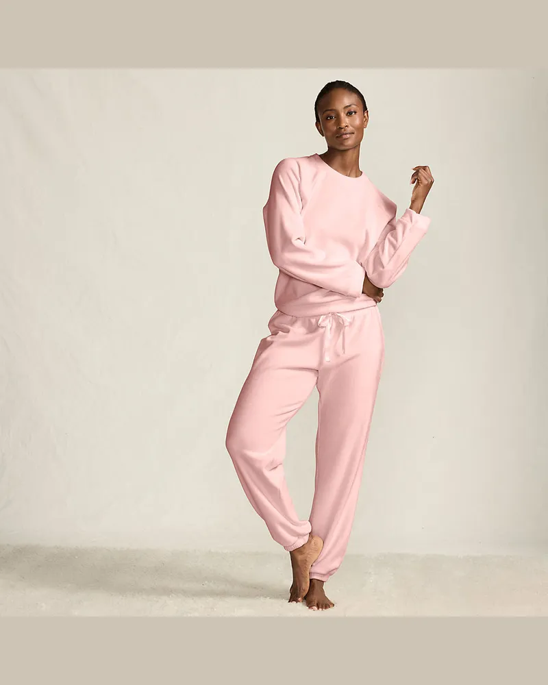 Lands' End Lounge-Set aus Samt, Damen, Größe regular, Pink, Polyester/Polyester-Mischung, by Pink