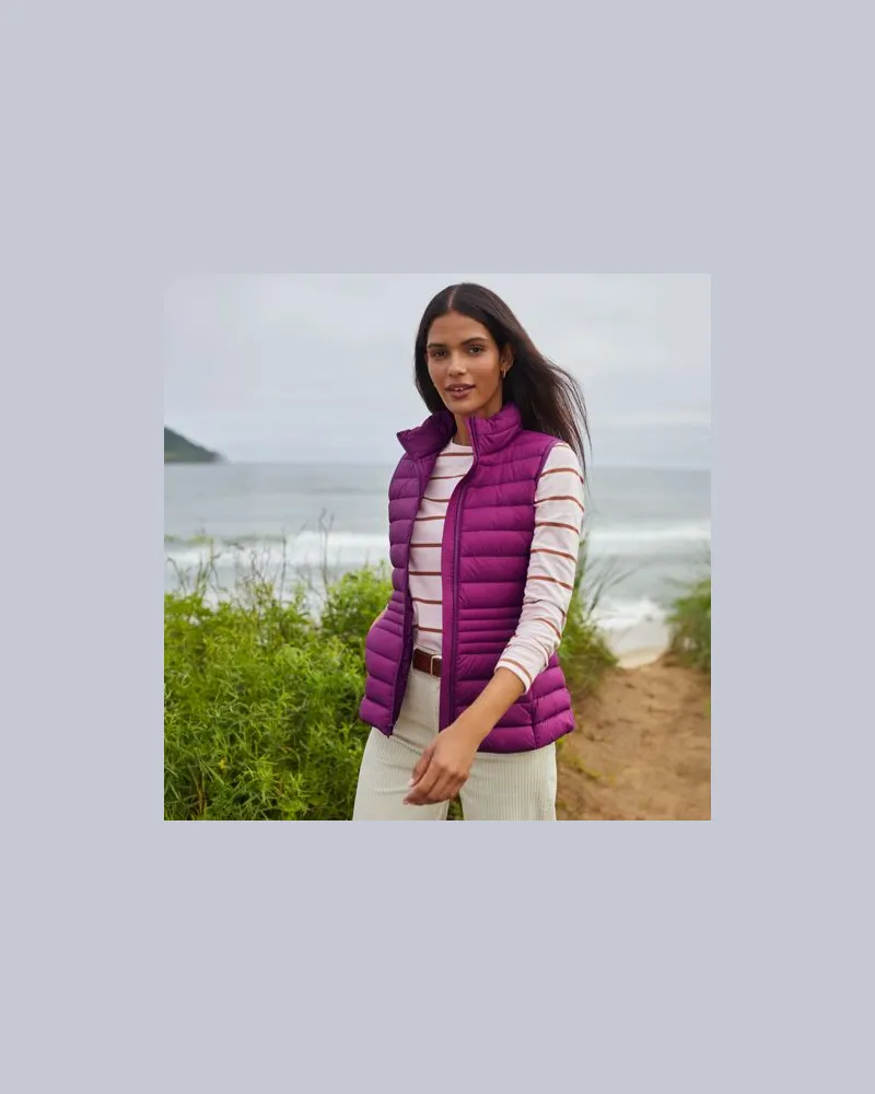 Lands' End Daunenweste WANDERWEIGHT Verstaubar Ultraleicht, Damen, Größe regular, Pink, Nylon, by Pink