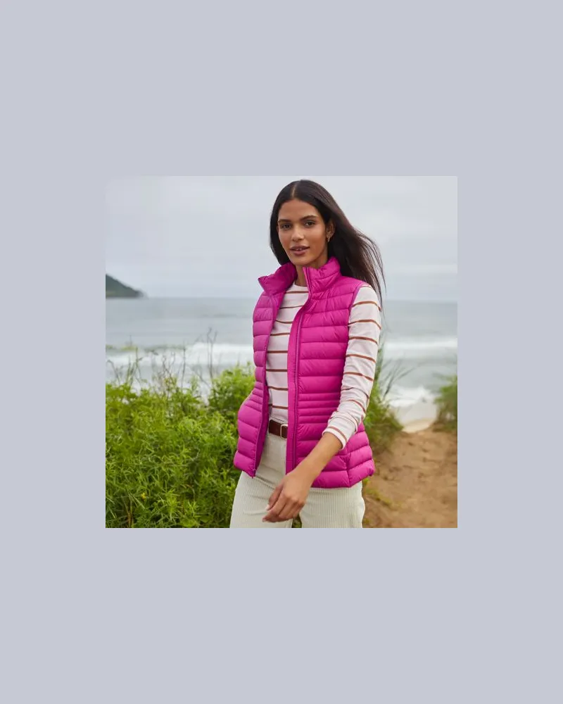 Lands' End Daunenweste WANDERWEIGHT Verstaubar Ultraleicht, Damen, Größe regular, Pink, Nylon, by Pink