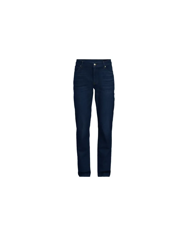 Lands' End Stretch-Denim Jeans Straight Fit, Herren, Größe regular, Blau, Baumwolle/Baumwoll-Mischung, by Blau