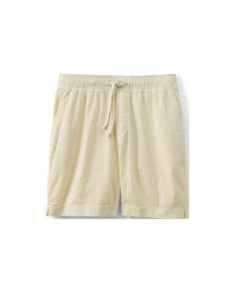 Lands' End Classic Fit Seersucker-Shorts mit Dehnbund, Herren, Größe:60 regular, Gelb, Elasthan/Baumwoll-Mischung, by Gelb
