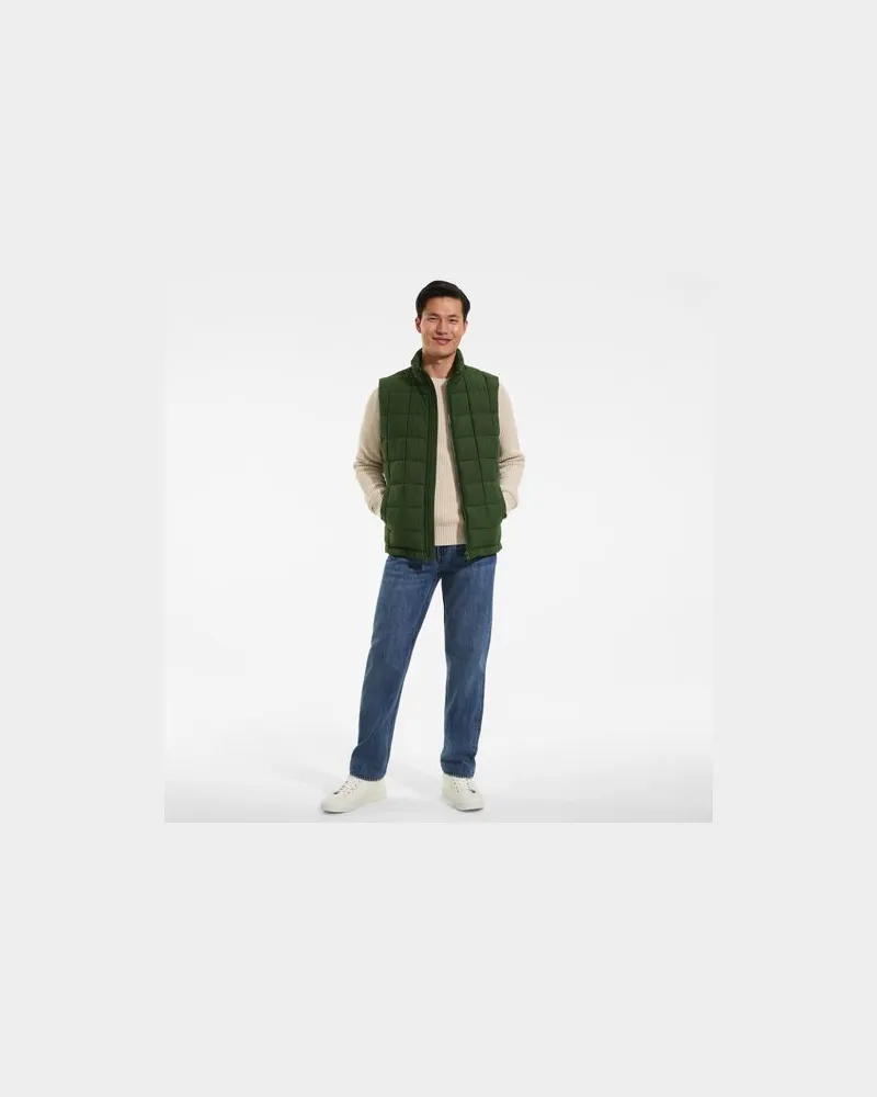 Lands' End Steppweste FeatherFree, Herren, GrÃ¶ÃŸe regular, GrÃ¼n, Polyester, by Grã¼n