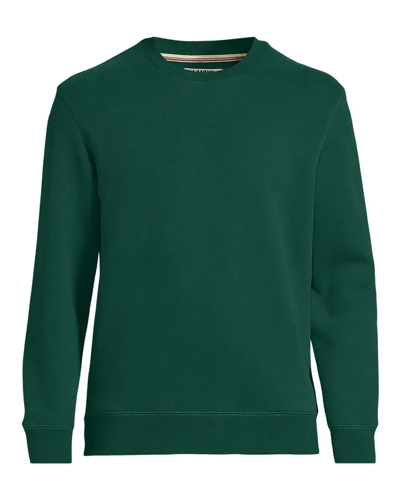 Lands' End Rundhals-Sweatshirt SERIOUS SWEATS, Herren, Größe tall, Grün, Baumwoll-Mischung/Polyester-Mischung, by Grün