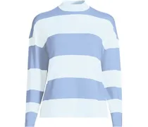 Baumwollshirt Maritim Gestreift mit langen Ärmeln, Damen, Größe plus, Blau, Baumwolle, by