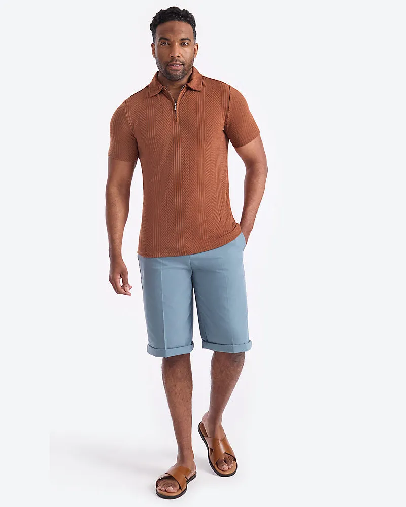 Lands' End Bermuda-Shorts, Herren, Größe regular, Blau, Baumwolle, by Blau